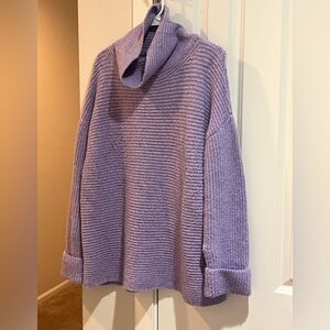 Anthropologie Pilcro Ribbed Knit Oversized Tunic Cowl Neck Sweater Size S